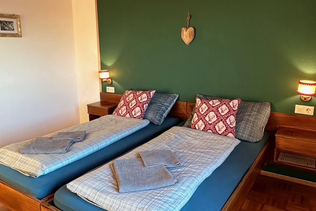Desk, free WiFi, bed sheets