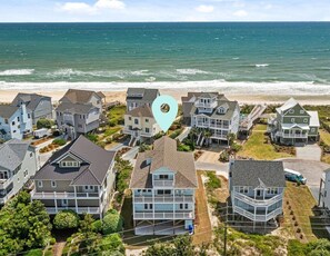 Exterior - Ocean Sounds: Spacious 7BR oceanview beach house in North Topsail with ocean views! (North Topsail Beach)