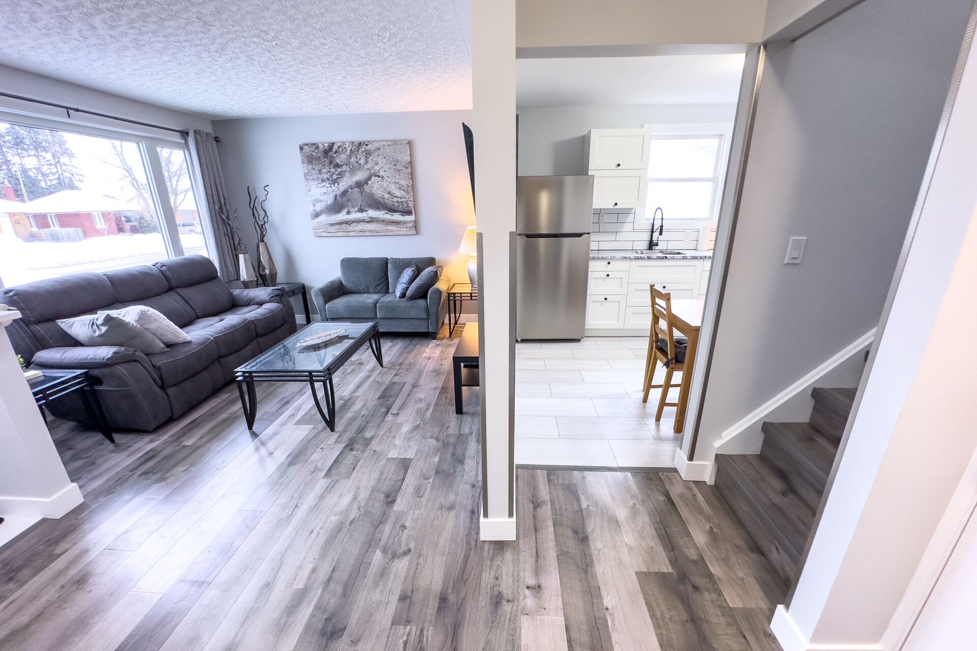 智能電視、壁爐、書籍