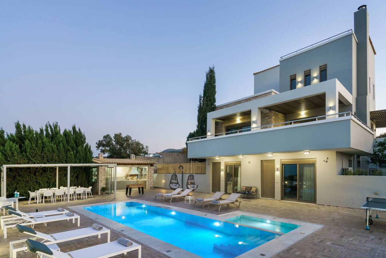 A heated pool