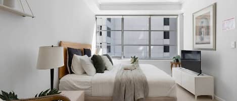 2 habitaciones, tabla de planchar con plancha, wifi y ropa de cama