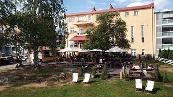 On the beach, beach bar
