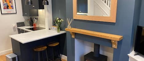 Fridge, oven, stovetop, dishwasher