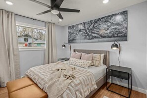 3 bedrooms, iron/ironing board, travel cot, WiFi