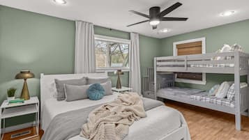 3 bedrooms, iron/ironing board, travel cot, WiFi