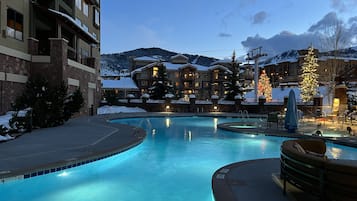 Outdoor pool, a heated pool