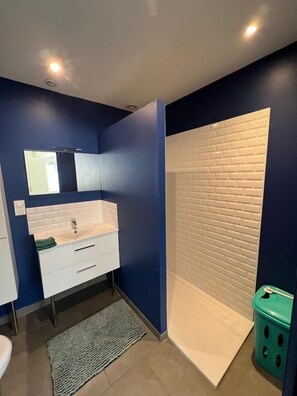 Douche, sèche-cheveux