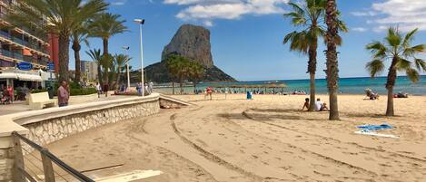 Sun-loungers, beach towels