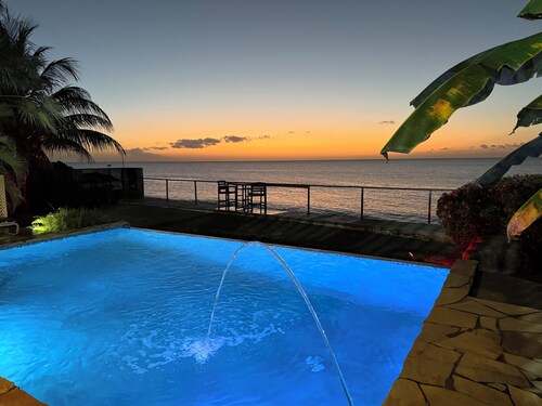 Beach front, with infinity pool.