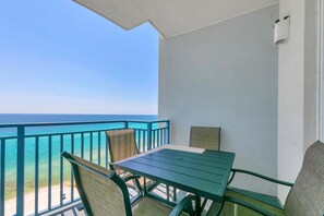 Outdoor dining - BeachFront~Large Balcony~Pool~Fitness Center~Spa~Sterling Breeze 1204 (Panama City Beach)