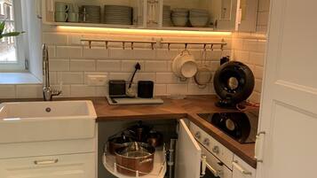 Fridge, oven, stovetop, dishwasher