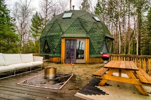 Property grounds - Cozy Dome w/Sauna on Diamond Lake, Cable WI (Cable)