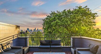 2mi to DT, 4 Private Rooms, Roof Deck Amazing View