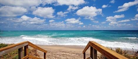 Sun-loungers, beach towels