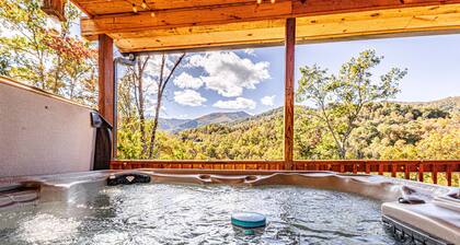 Pricing Specials! Paved Access & Theater Room! 5BR 5.5BA Cabin with Mtn Views