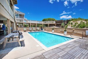 A heated pool - LUXURY, OCEANFRONT, Pool, ELEV, Rec Rm, Beach Access, Ocean Views! WL983, Fairlight (Corolla)