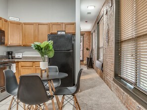 Fridge, microwave, oven, stovetop - Loft in the heart of Downtown in Historic Building! (Bartlesville)
