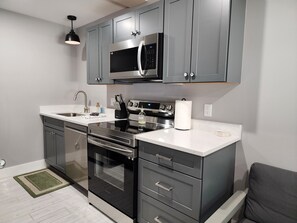 Microwave, oven, stovetop, dishwasher