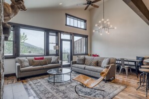 Smart TV, fireplace - Barndance 103 B Wood Run Ct  · Barndance on Whitefish Mountain! 5BD 4BA Sleep 17! (Whitefish)