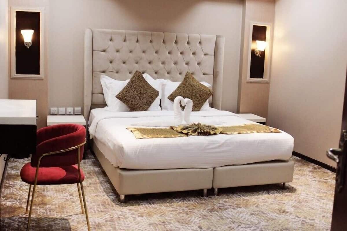 1 makuuhuone, egyptinpuuvillaiset lakanat, ylelliset vuodevaatteet