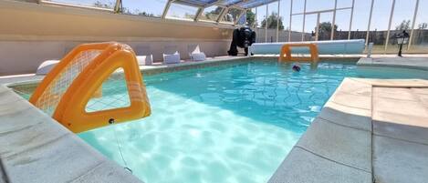 Indoor pool, a heated pool