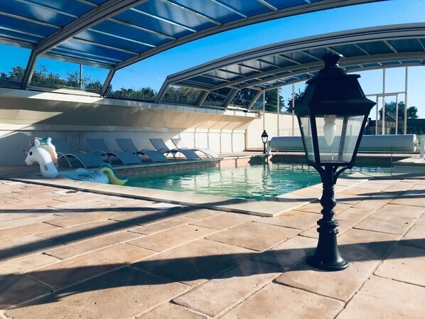 Indoor pool, a heated pool