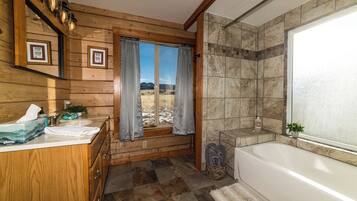 Bathtub, hair dryer, towels