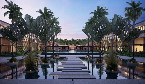 Outdoor pool, a heated pool
