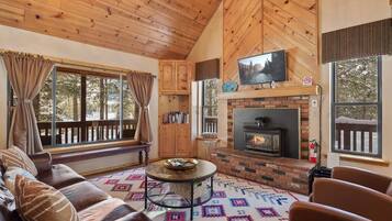 Télévision, cheminée