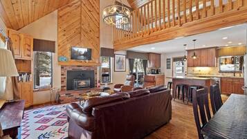 Télévision, cheminée