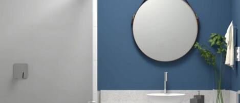 Shower, towels, soap