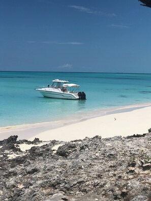 On the beach, sun loungers, beach towels - Breathtaking Pool Front 3-Bedroom Condo, Just 8-Min Walk to Pristine Beach! (Nassau)