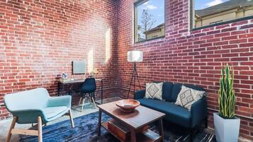 Smart TV, video games, foosball, books