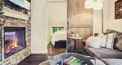 Tiny cabin nestled in the woods