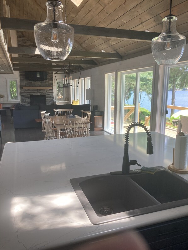 Interior - Adirondack Lakefront Getaway-Newly renovated, fireplace, gameroom, close to Gore (Wells)