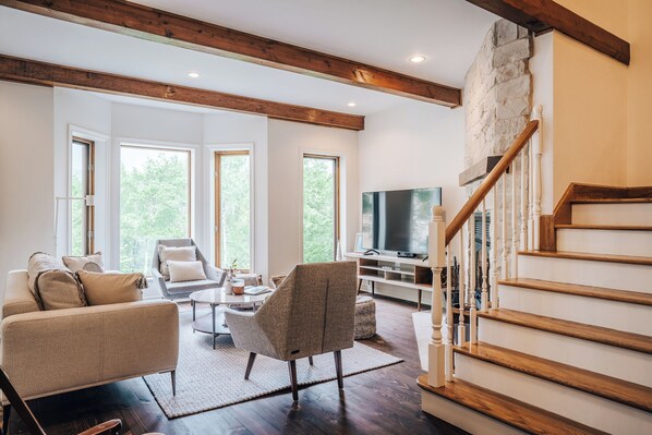 TV connectée, cheminée