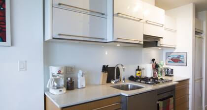 Stylish, Bright, Chinatown Condo, w/secure parking, pet ok, view, self-check-in.