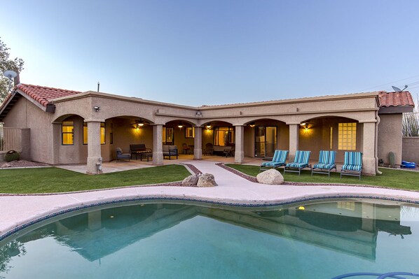 Outdoor pool, a heated pool