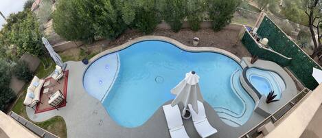 Outdoor pool, a heated pool