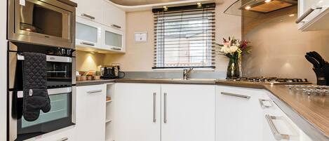 Fridge, oven, stovetop, dishwasher