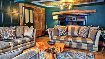 TV, fireplace, stereo