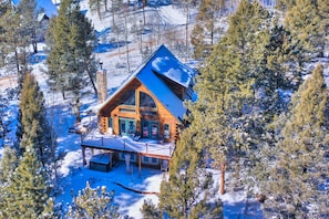 Exterior - LOG CABIN w/Mtn View, Hot Tub, & Fireplace! (Divide)