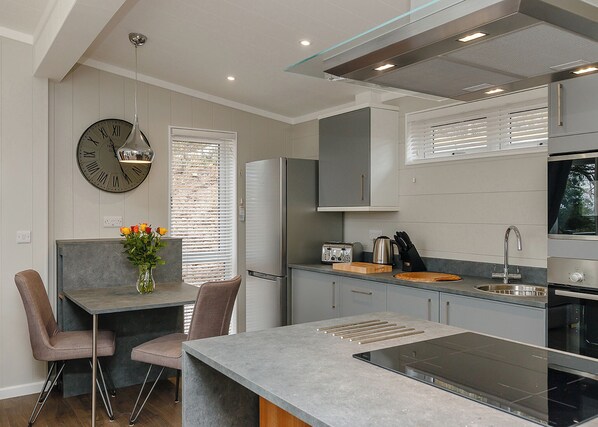 Fridge, oven, stovetop, dishwasher