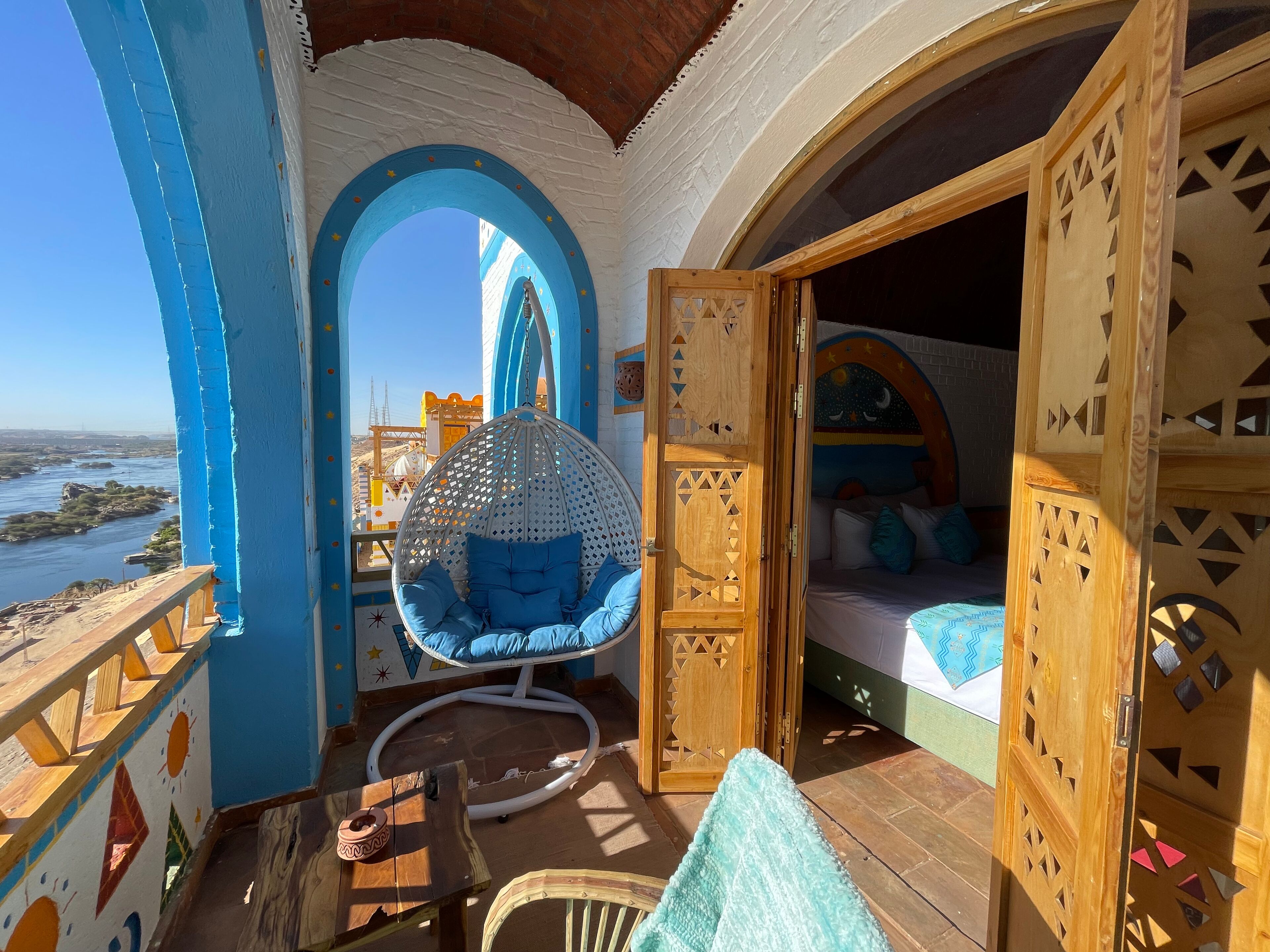 Chambre Double Deluxe, balcon, vue fleuve | Terrasse/Patio