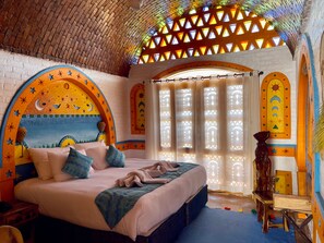 Deluxe tweepersoonskamer, balkon, uitzicht op rivier | Lakens van Egyptisch katoen, luxe beddengoed, donsdekens