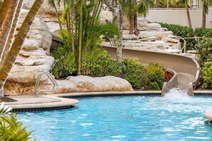 Pool waterslide..
