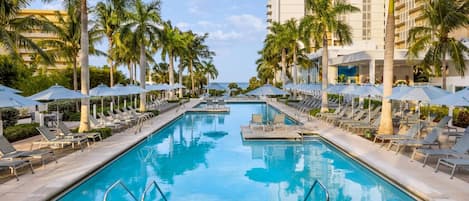 A heated pool
