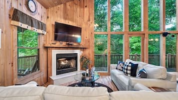 TV, fireplace, DVD player