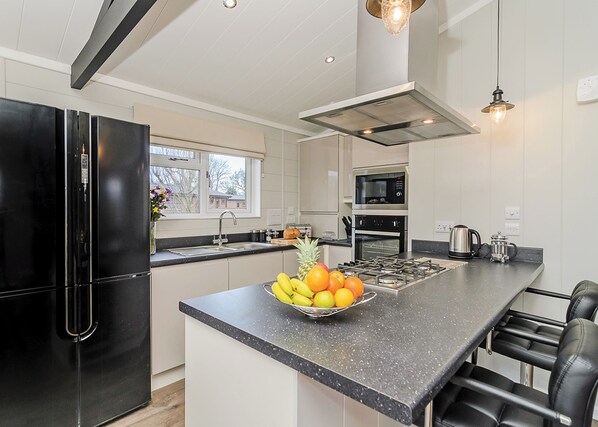 Fridge, oven, stovetop, toaster