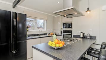 Fridge, oven, stovetop, toaster